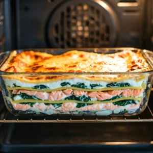 Lasagne au saumon frais et épinards