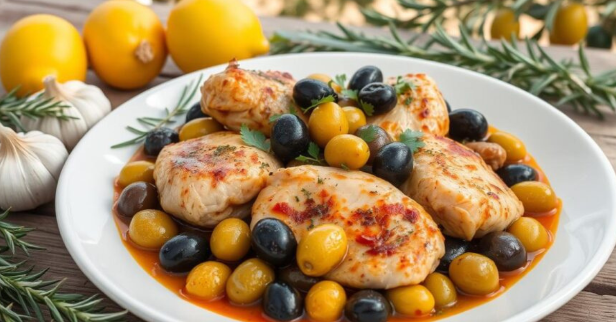 Poulet aux olives